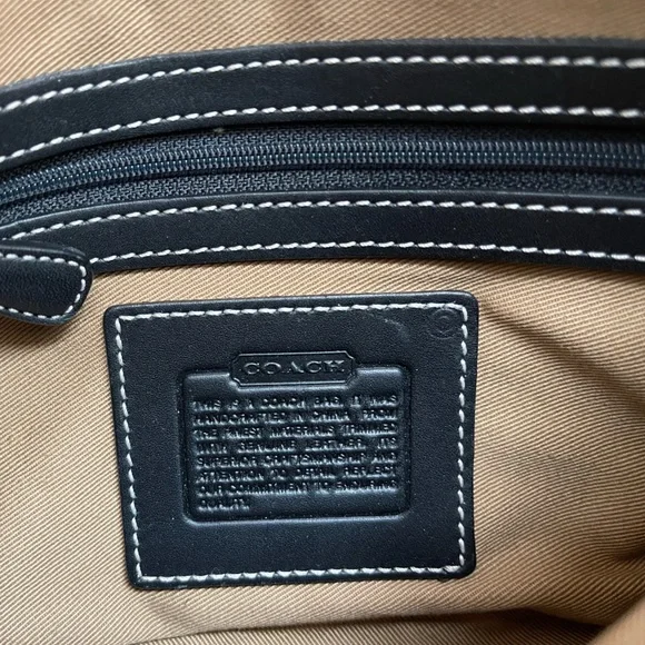 COACH Leather and Tartan Fabric Convertible Handbag Wristlet Purse Clutch NWOT - Picture 10 of 14